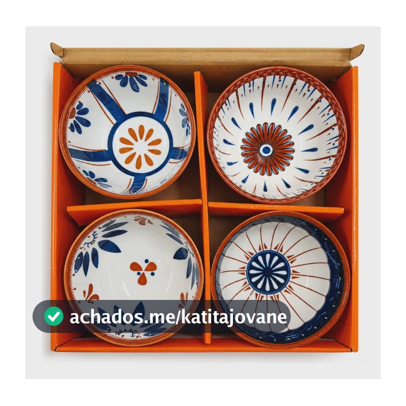 4 Bowls Tigela Cumbuca Porcelana Cerâmica Sopa Sorvete Sushi Branco