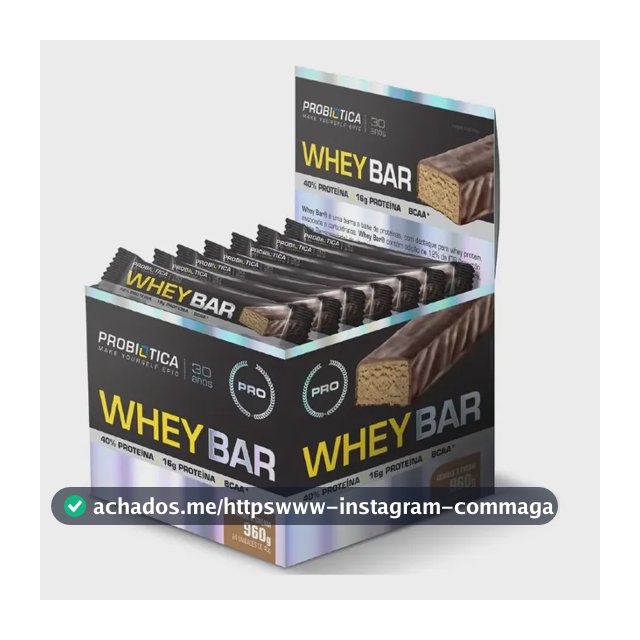 Barra de proteínas Probiótica Whey sabor Cookies and cream x 960g 24 un