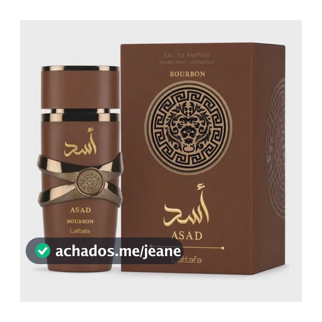 Perfume Arabe Asad Bourbon Lattafa 100ml Masculino