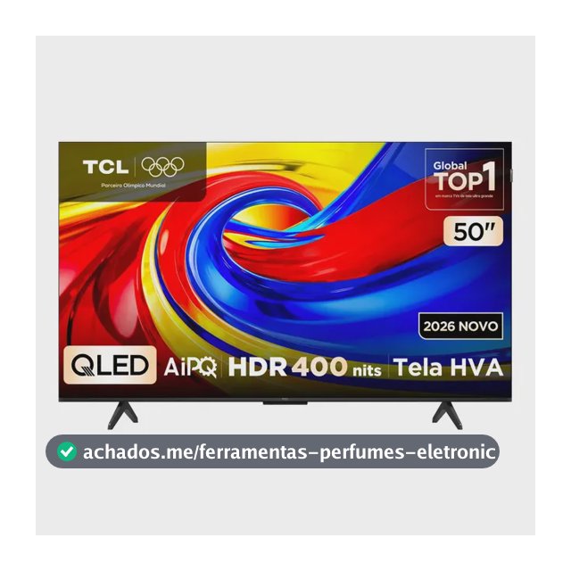 Smart Tv Tcl 50 Polegadas Qled 4k P7l Wifi Bluetooth Google Tv Hdr10+ 60 Hz Aipq 50p7l
