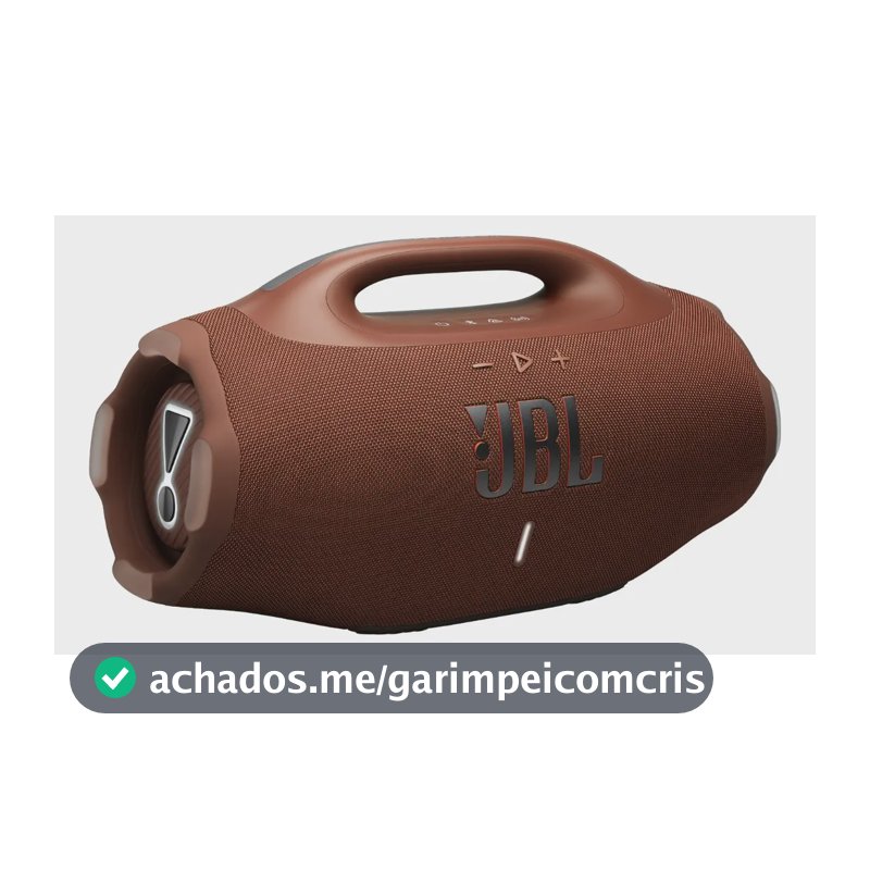 Caixa de Som JBL Boombox 4 Bluetooth Som JBL Pro Com AI Sound Boost Graves Personalizáveis Bateria 34h IP68 Áudio Lossless – Marrom
