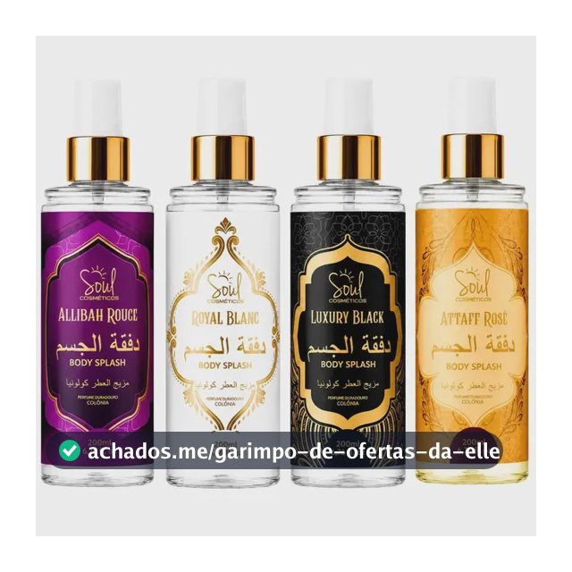 Body Splash Arabe C/4un 200ml Perfume Feminino de Luxo Alta Concentração