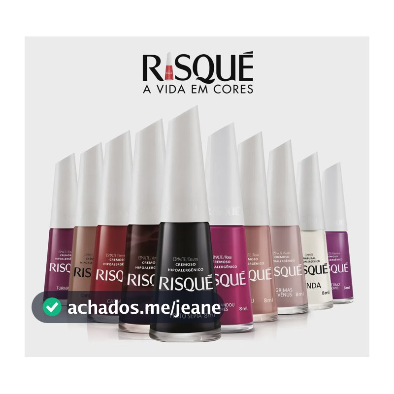 Kit 10 Esmaltes Risqué Atacado Manicure Mais Vendidos 10cores
