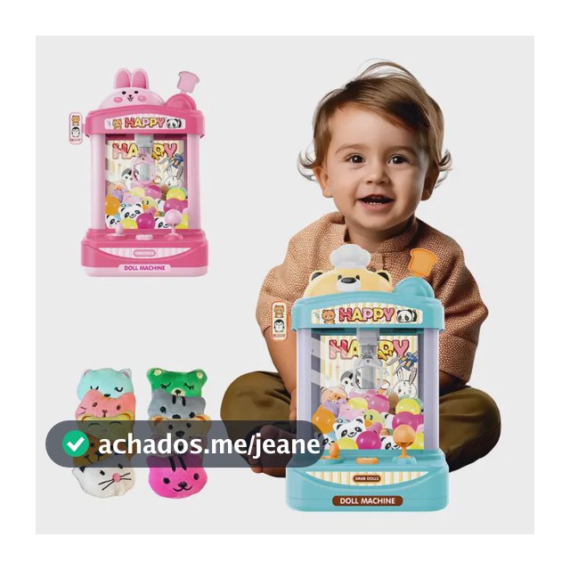 Máquina De Pegar Bichinho Infantil Garra Diversão Cor Azul
