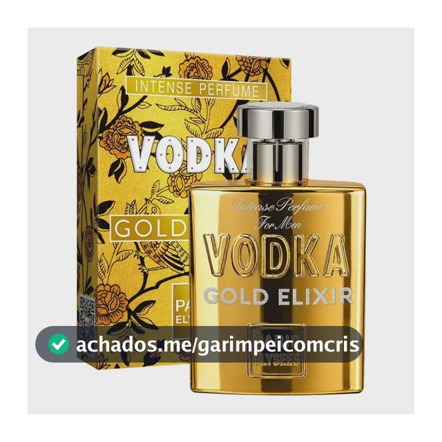 Perfume Vodka Gold Elixir Paris Elysees Masculino 100ml