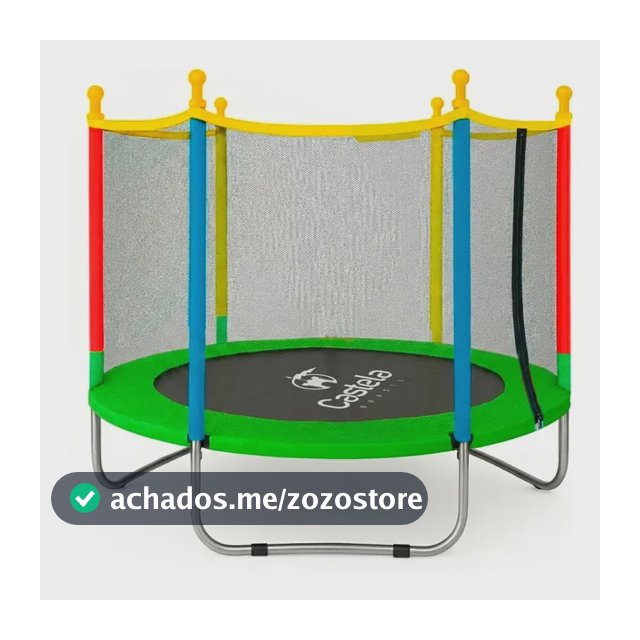 Cama Elástica Verde 140cm X 120 cm Até 80kg - Castela