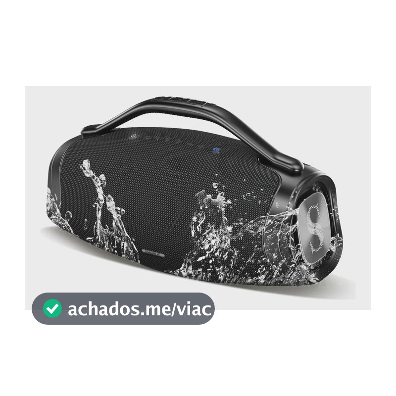 Caixa de som bluetooth 5.4 sabala 200w Portátil app eq ipx6 tws Potente DR-90939000mAh Hifi EQ Estéreo 35hz - 20khz cor preto