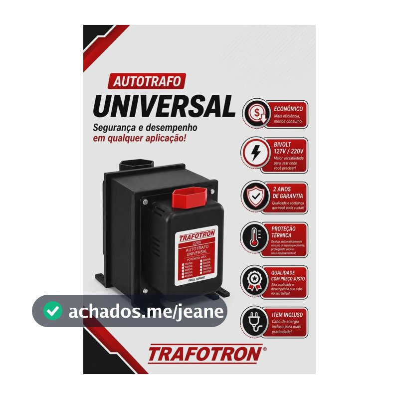 Conversor de Voltagem Trafotron 7000VA Bivolt Para Ar Condicionado Até 18000 BTUs