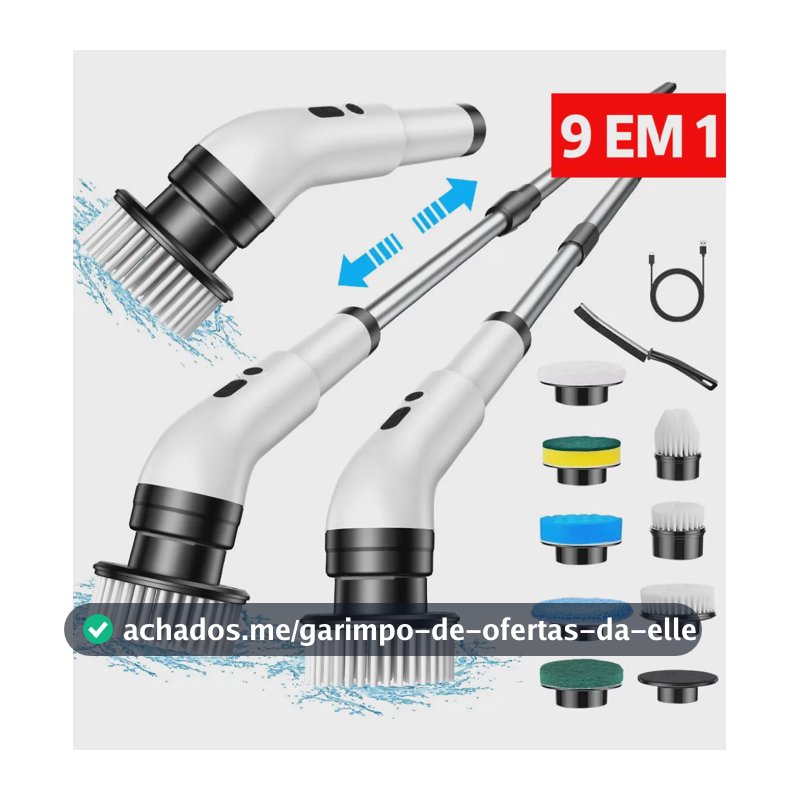 Escova Elétrica de Limpeza DeckCasa JY-6010 3000mAh 137 cm