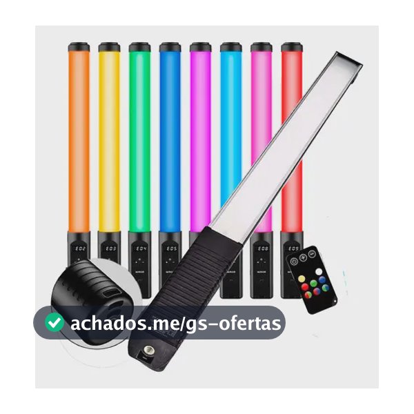 Bastão Led Rgb Luxceo Q508 Profissional Com Controle Remoto Cor da estrutura Preto