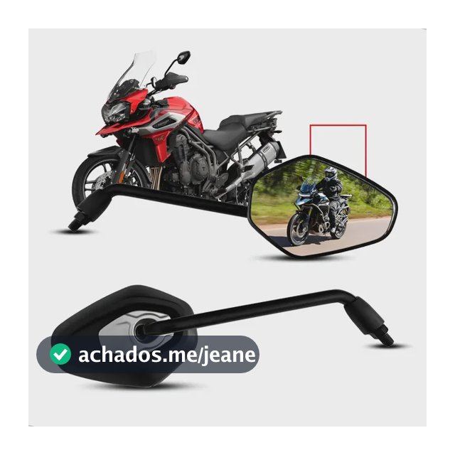 Par Retrovisor Tiger 1200 Fixo Rosca Honda Lente Convexa 160