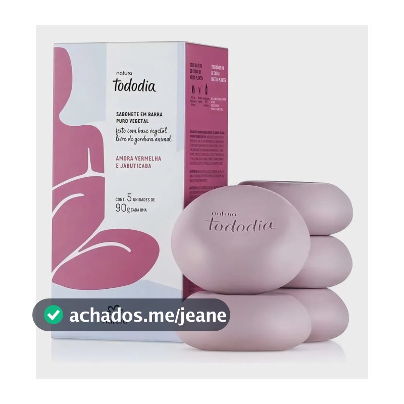 Tododia Sab Barra Amora Verm Jabut 5x90g