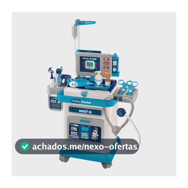 Carrinho De Médico Infantil Bancada Doctor Center Maxi Toys Azul E Branco