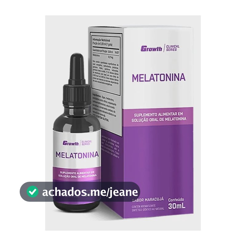 Melatonina 30ml (0,21mg) Sabor Maracujá - Growth Supplements