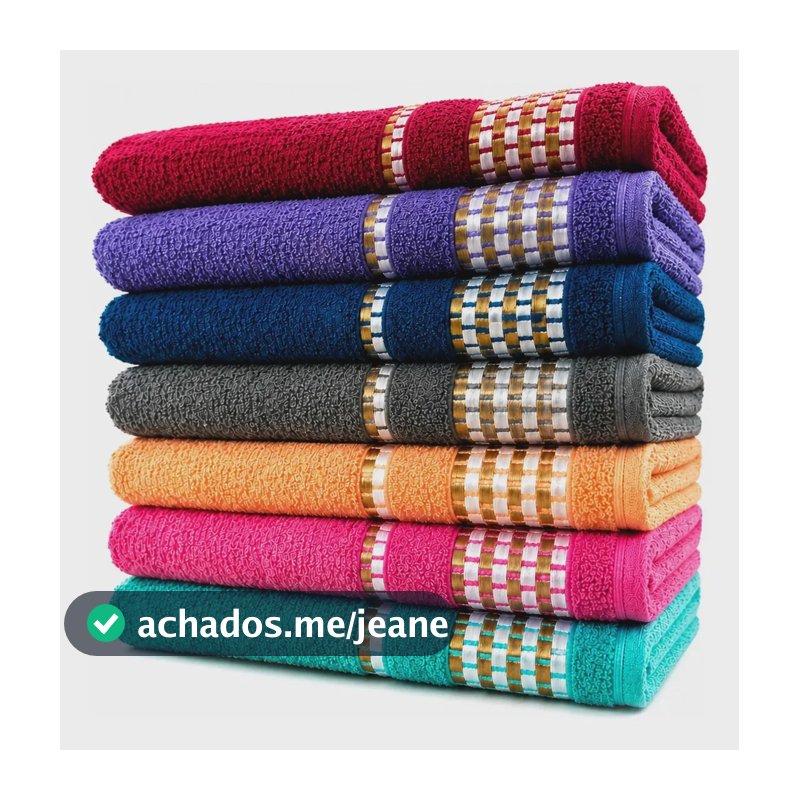 Kit 06 Toalhas De Banho 100% Algodão 70x110 Super Econômico Sortidas Felpuda Absor-tec