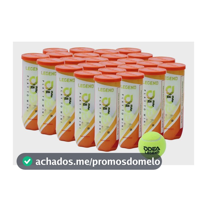 Caixa De Bolas De Tenis Odea Legend 24 Tubos De 3 Bolas Amarelo