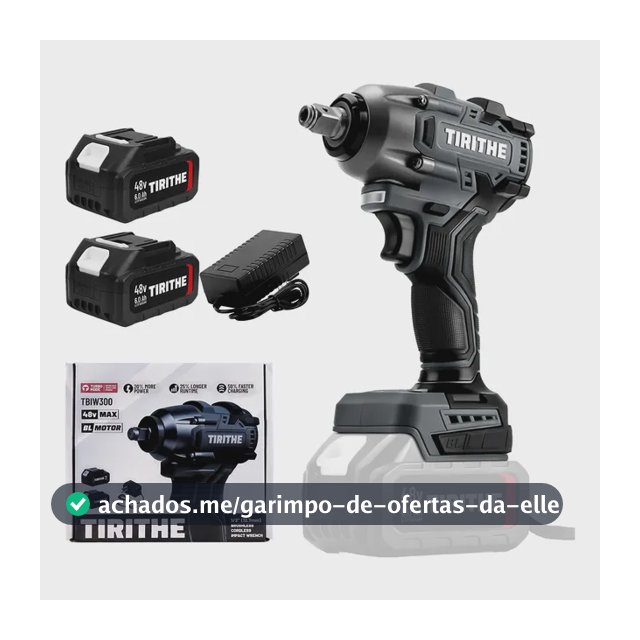 Chave De Impacto Brushless 500nm Com 2 Baterias 48v Cinza-escuro 127/220v