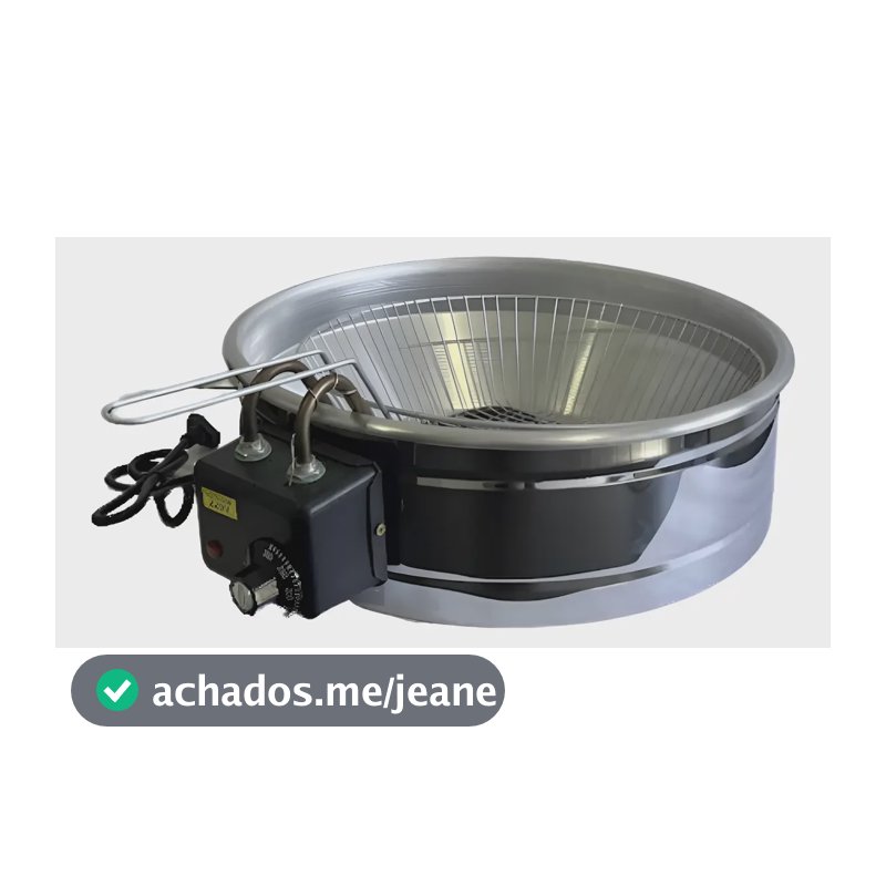 Fritadeira elétrica tacho inox 5l com termostato cozinha eficiente