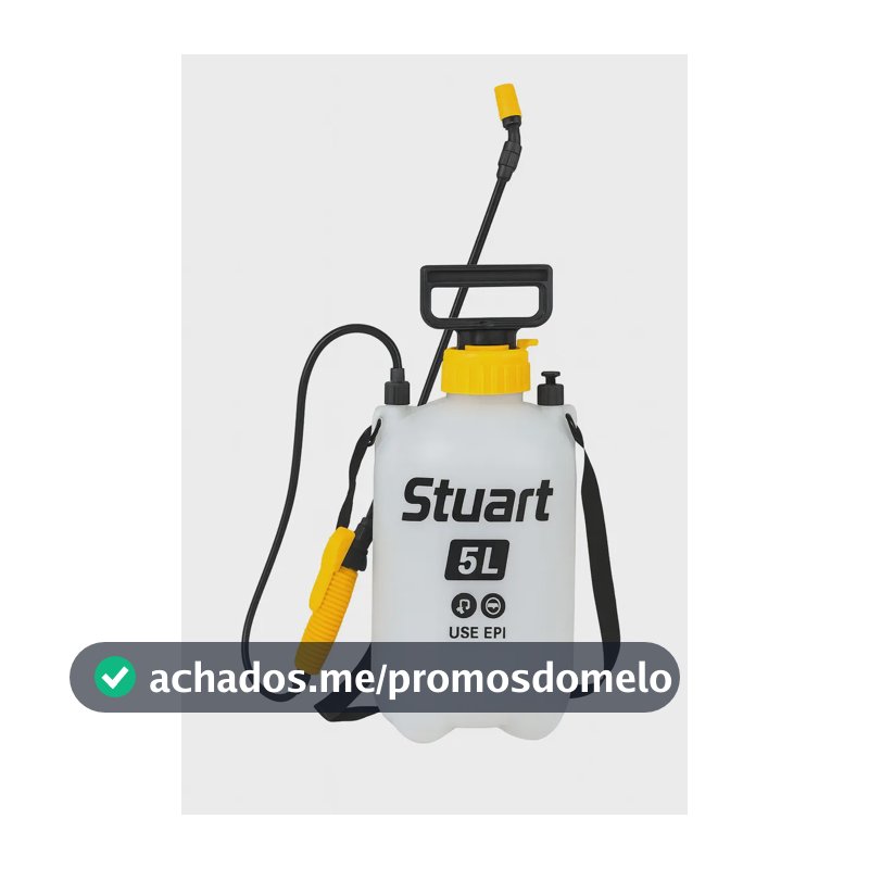 Pulverizador Agrícola Bomba Veneno Lateral De Compressão Prévia 5 Litros Com Válvula de Segurança Bico Ajustável Borrifador Profissional Dedetização Portátil Jardim Horta Plantas Cor Branco - Stuart