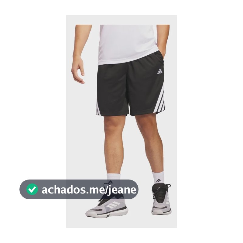 Shorts Basquete Legends Três Listras adidas Preto Gg
