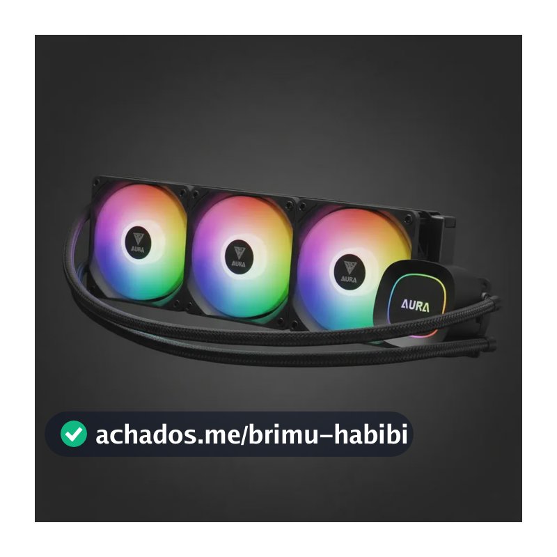 Water Cooler Gamdias Aura Gl360 Lite Preto Argb Am5 Lga 1851