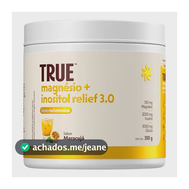 True Magnésio + Inositol 3.0 True Source Sem Melatonina 350g Maracujá