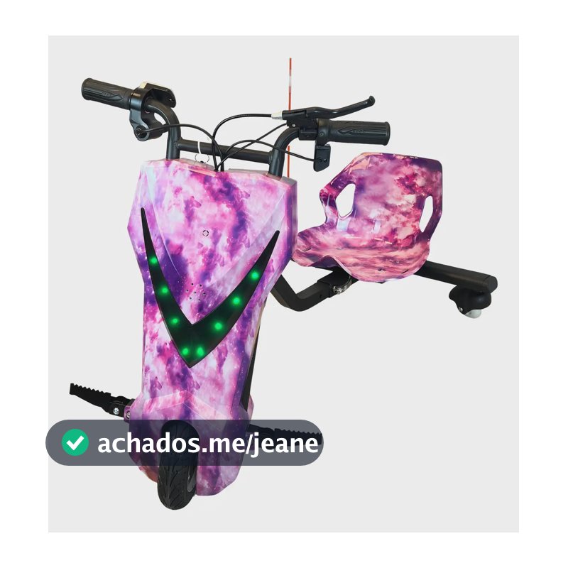 Triciclo Eletrico Drift 250w Infantil Bluetooth Rosa Menina