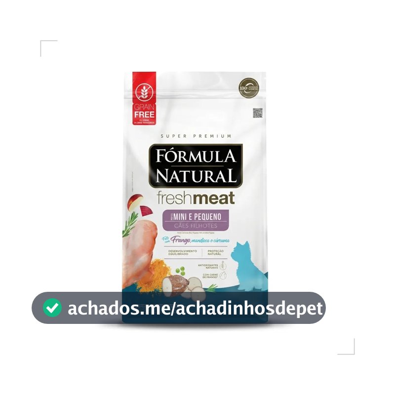 Fórmula Natural Fresh Meat Cão Filhote Mini e Pequeno Cão Filhote 2,5kg
