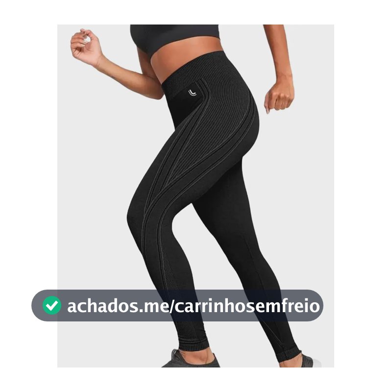 Calça Lupo Sport Max Legging Sem Costura Feminina Fitness Preto Lisa 40/42