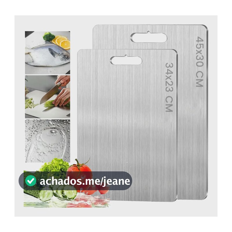 Tábuas De Corte Inox 304, 2 Peças Carne Corte Para Cozinha Tábuas De Corte De Aço Aço