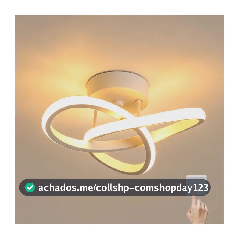 Luminaria Teto Led,pendente Lustre Moderna Para Quarto Sala 127/220v Branco