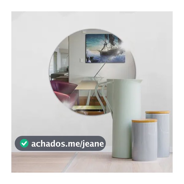 Espelho Redondo Decorativo 30cm Parede Sem Moldura Vidro Premium