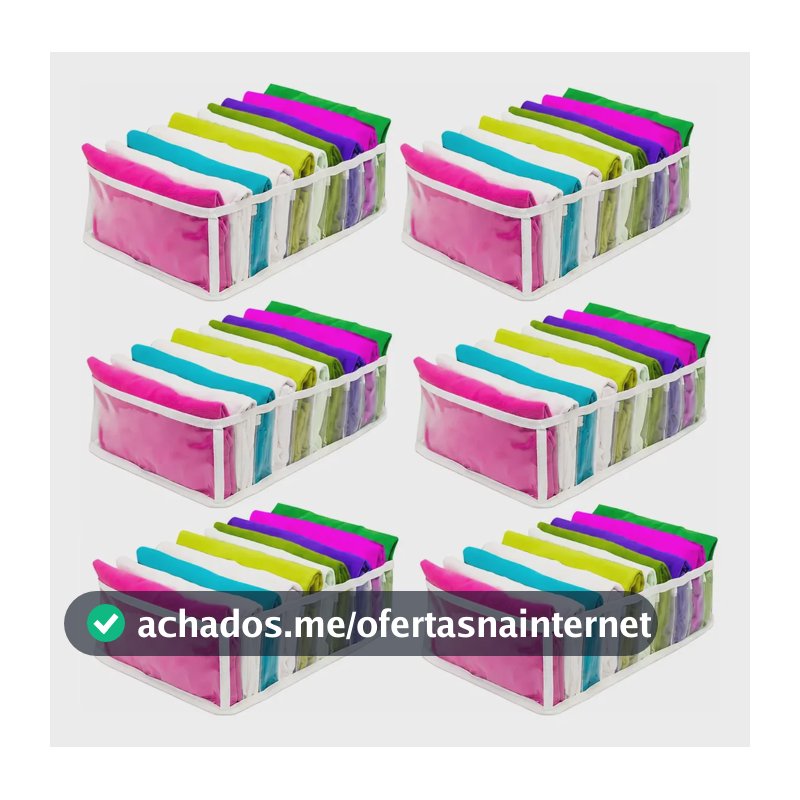 Kit 6 Colmeia Organizadora De Gavetas P, M, G Baby E Adulto Kit 6un - G 10x25x35cm
