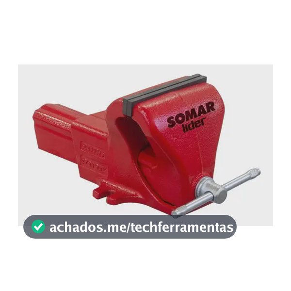 Morsa de Bancada Somar N°5 Vermelha Abertura 127mm Ferro Fundido