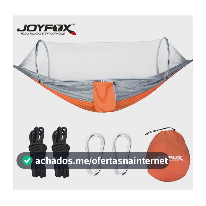 Rede de Dormir com Mosquiteiro Joyfox Nylon 270x140cm 250kg Camping