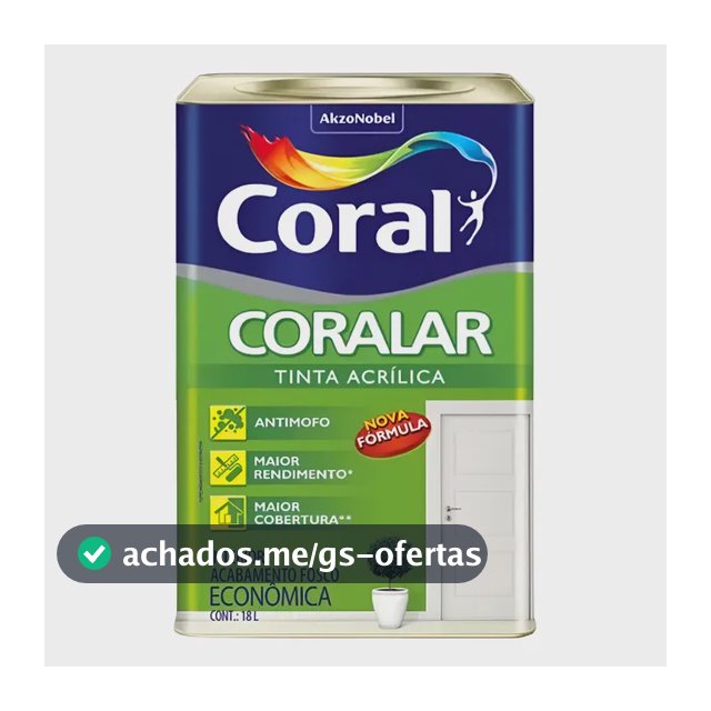 Tinta Coralar Acrílica Anti Mofo Coral Escolha Sua Cor!!