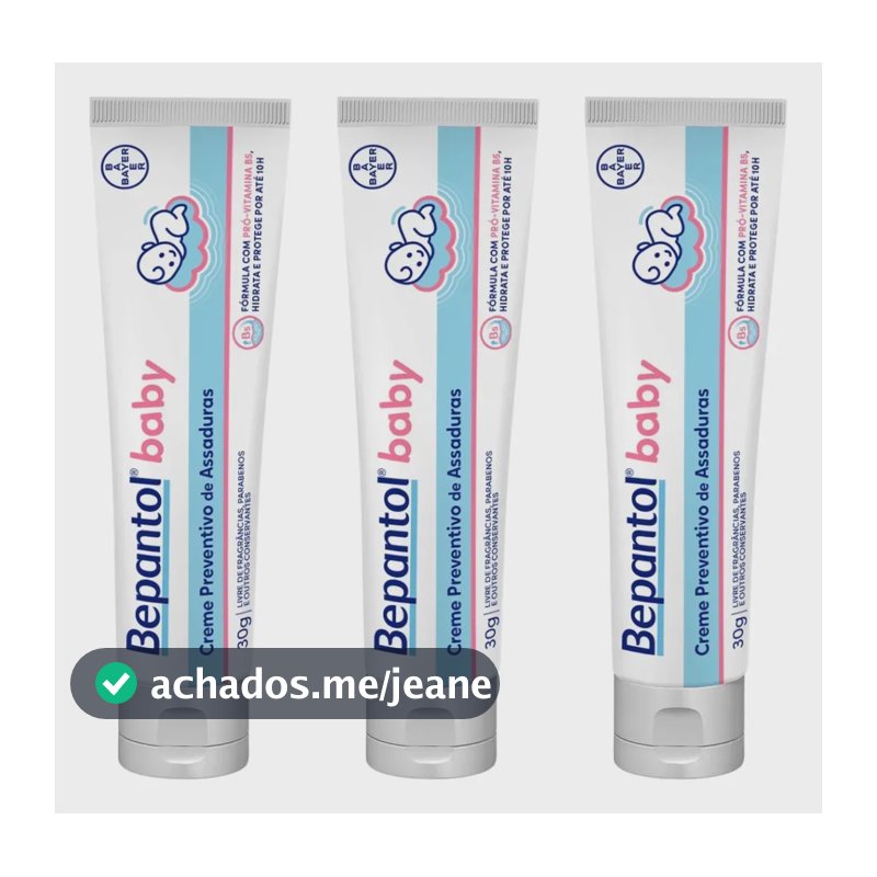 Kit 3 Pomadas Bepantol Baby Assaduras 30g
