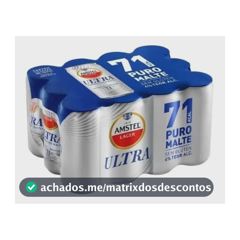Cerveja Amstel Ultra Sem Glúten Lata 269ml - 12 Unidades