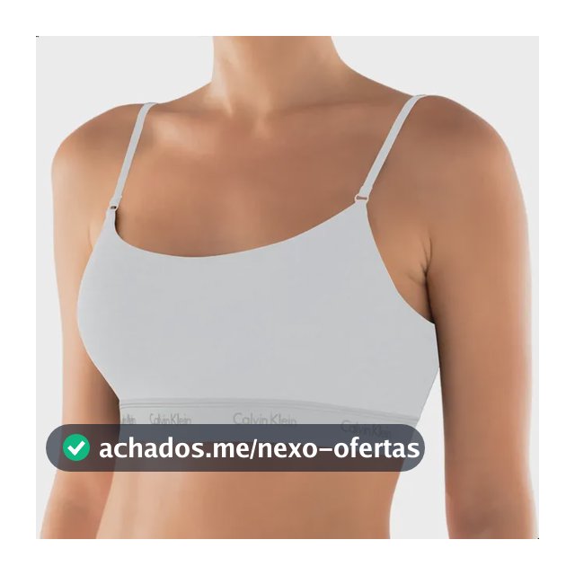 Top Sutiã Calvin Klein Original Algodão Cotton Costas Naked