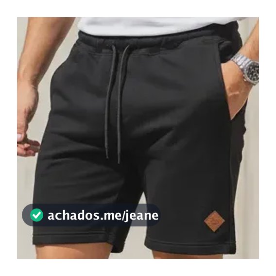 Bermuda Moletom Masculina Tradicional Algodão Premium Verão