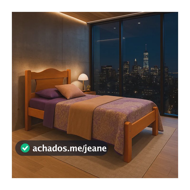 Cama Para Quarto De Solteiro Munique 100% Em Mdf Cor Nature Nature Munique