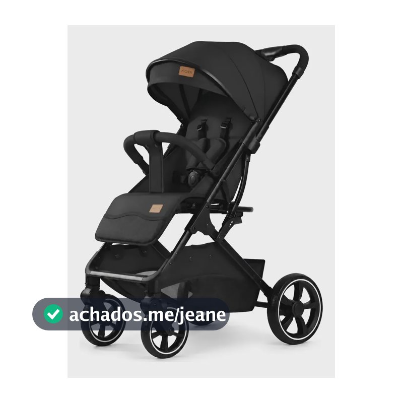 Carrinho Bebe Dobravel Viagem Dobrável Multifuncional Ajuste Preto