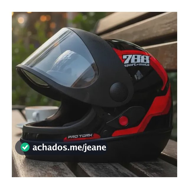 Capacete Integral Pro Tork Sport Moto 788 Rojo Talla 60 con Viseira UV