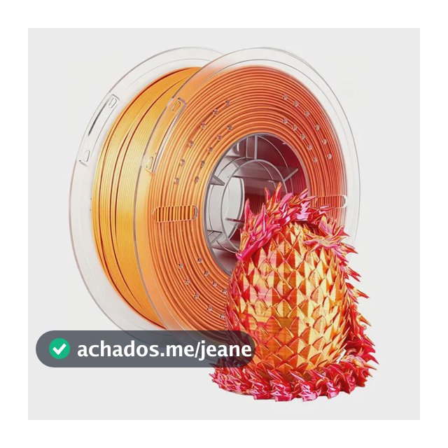 Filamento Pla Silk Impressão 3d Premium Duocolor 1kg 1.75mm Vermelho/ouro, Filamento Pla Silk Brilhante 1.75mm, Serve Para A Maioria Das Impressoras Fdm, Dimensional +/-0.02mm