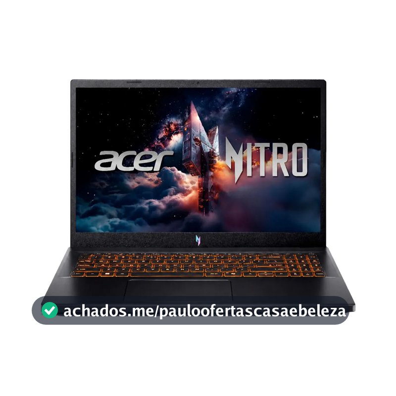 Notebook Gamer 15.6" Acer Nitro V 15 com Processador Intel Core i7 de 13ª Geração Placa de Vídeo NVIDIA GeForce RTX 4050 com 6GB Memória RAM de 8GB DDR5 SSD de 512GB Tela IPS 165Hz Linux