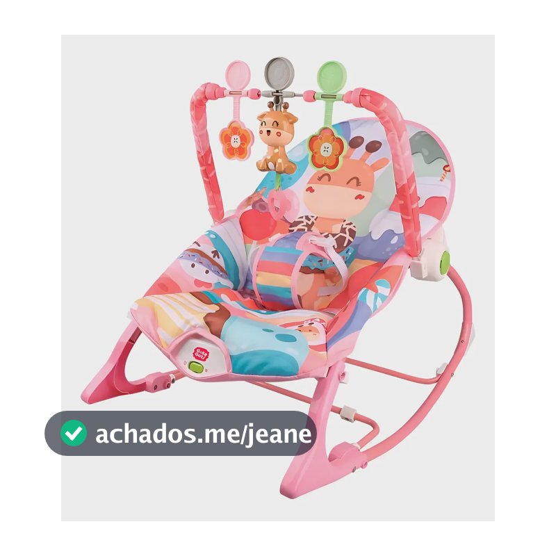 Cadeira De Descanso E Balanço Bebê Musical Girafa Baby Bear® Verde Girafa