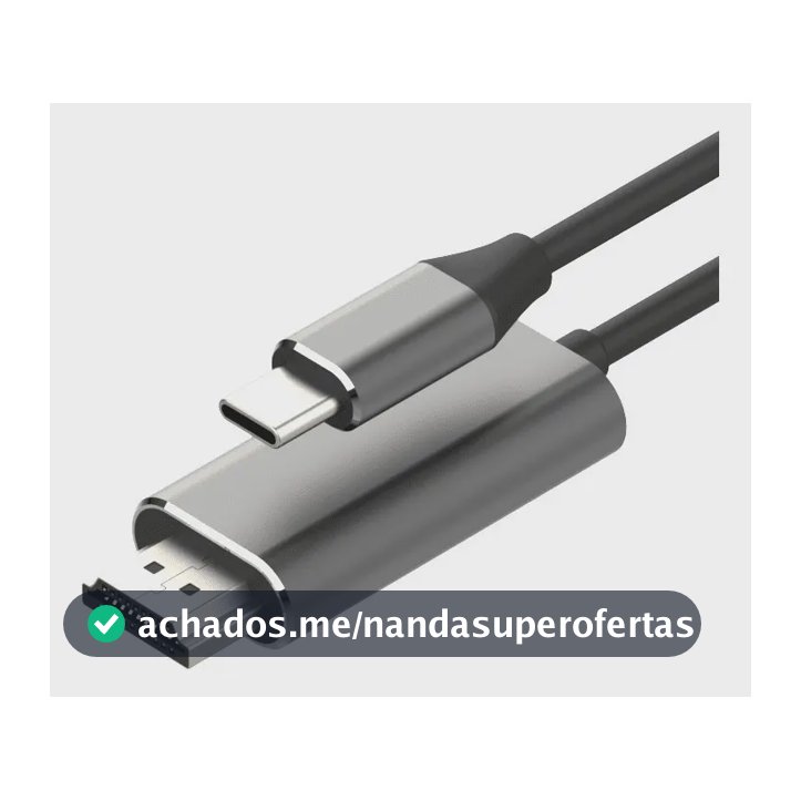 Cabo HDMI USB-C 2m Preto Alumínio 4K 60Hz DisplayPort Premium