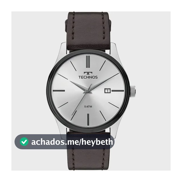 Relógio Technos Steel Masculino Quartzo Prateado 2115MPP/1K Couro Marrom
