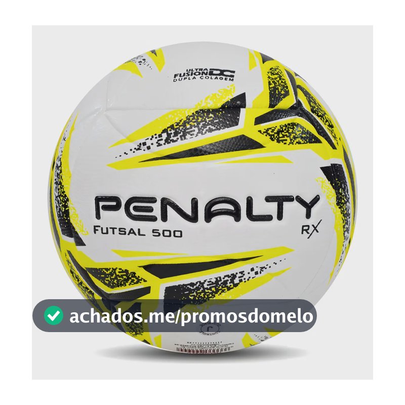 Bola Futsal Penalty Rx 500 Futebol de Quadra Adulto Cor Branco/Amarelo/Preto Durabilidade e Resistencia