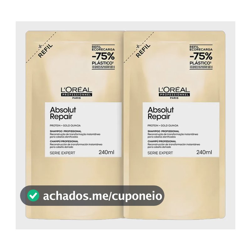 Kit C/2 Refil Sh Absolut Repair Loréal Professionnel 240ml
